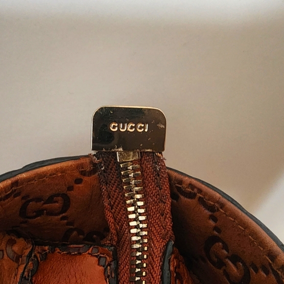 Authentic Gucci Guccissima Medium Tote Bag Dark Brown - Picture 9 of 15